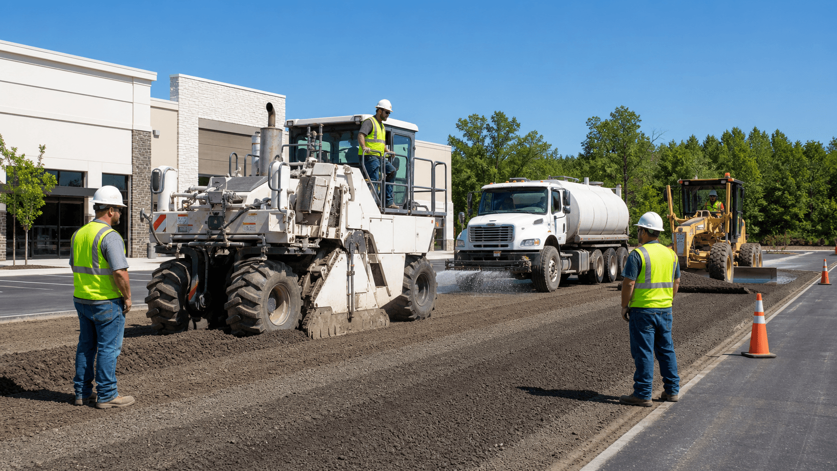 How Full Depth Reclamation Contractors Handle Large Parking Lots in Huntsville